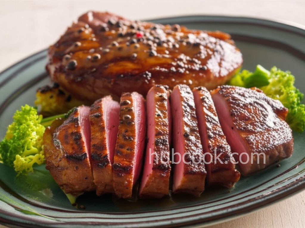 Ostrich Steaks with Calvados Sauce
