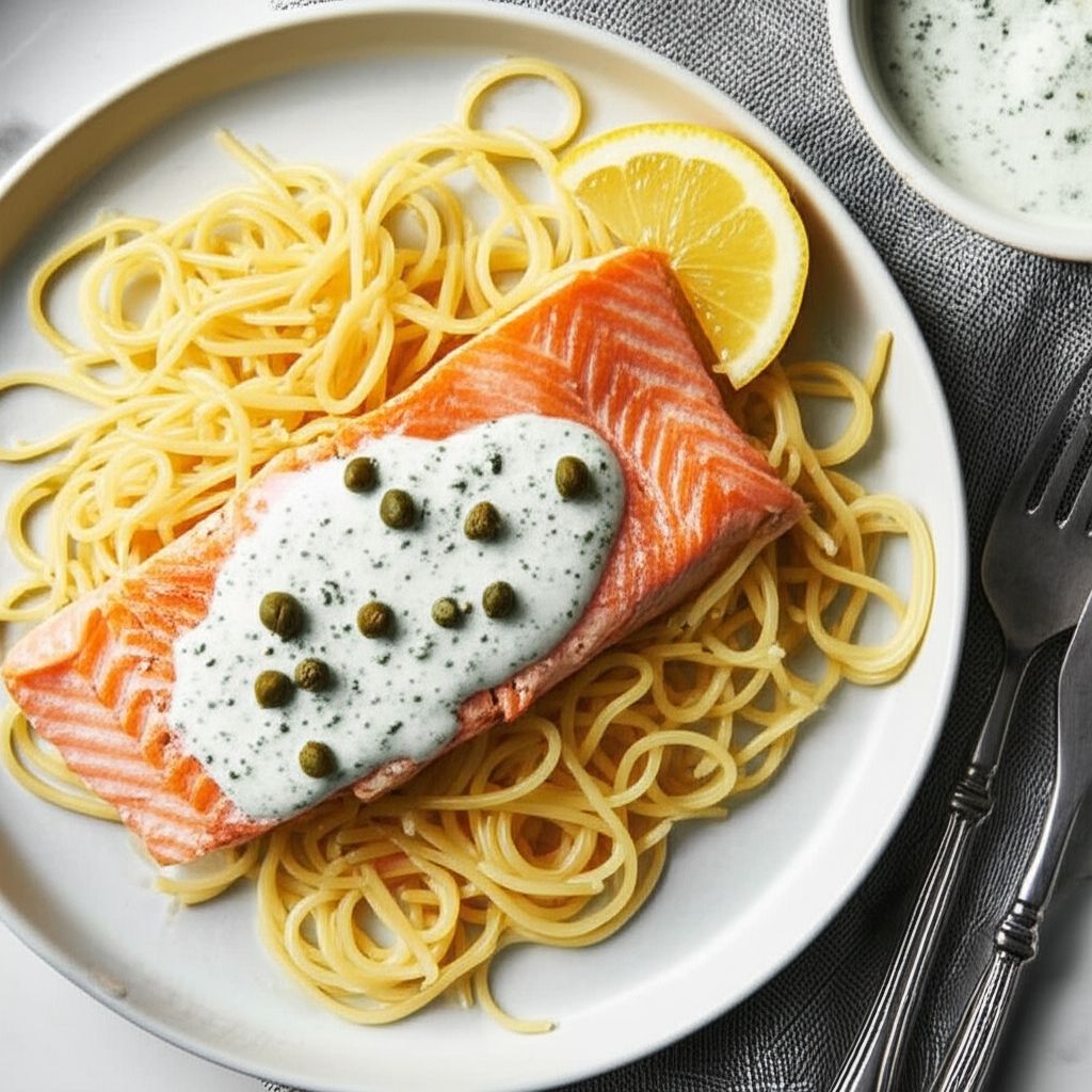 Salmon with Creamy Dill Sauce