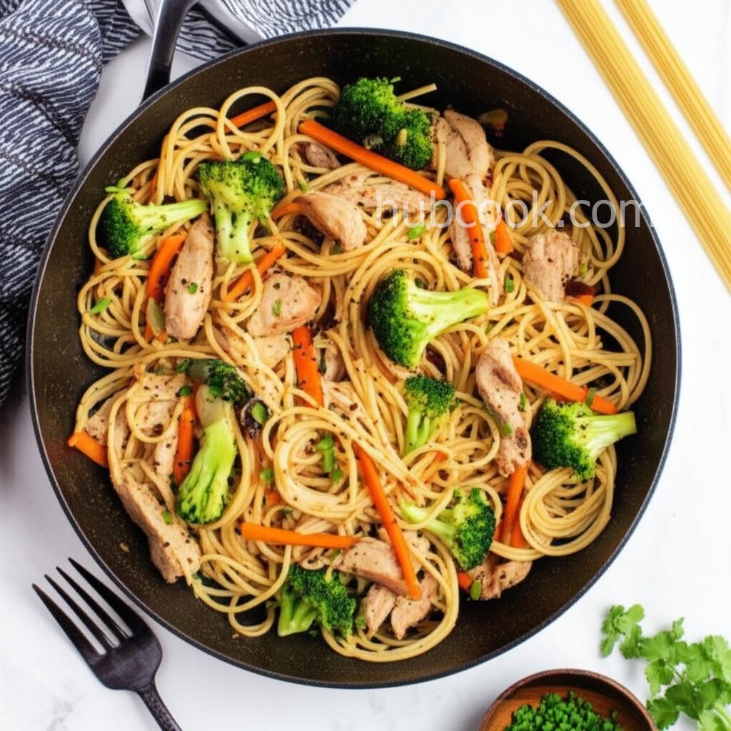 Stir Fried Pasta with Veggies