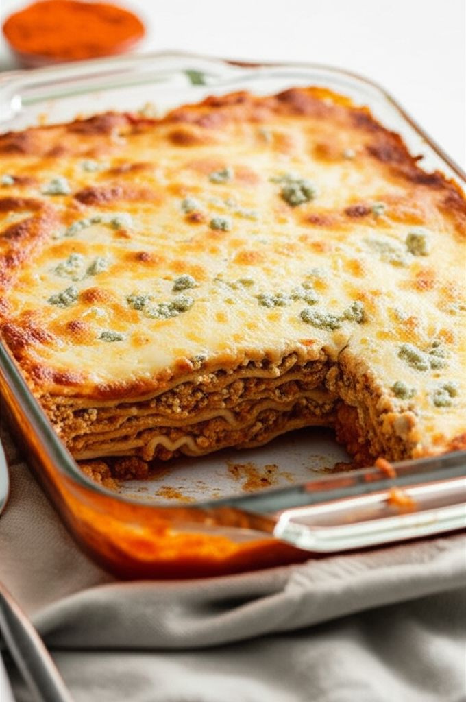 Buffalo Cheesy Chicken Lasagna
