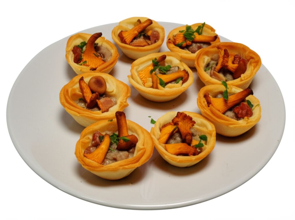 Chanterelle Mushroom and Bacon Tartlets