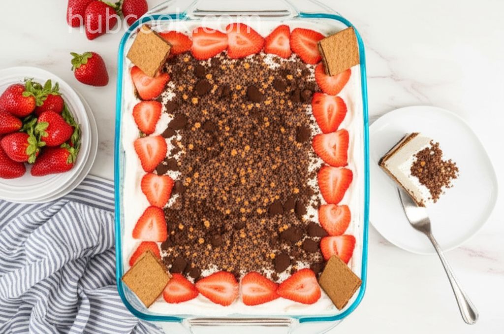 Chocolate Strawberry Crunch Icebox Cake