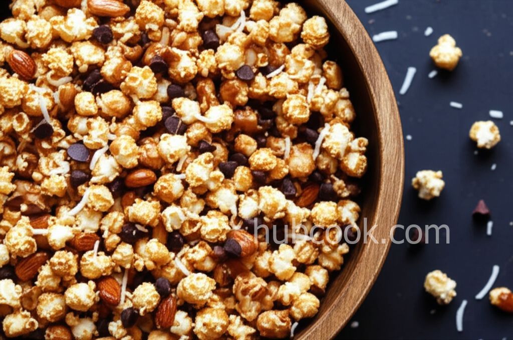 Chocolaty Caramel-Nut Popcorn