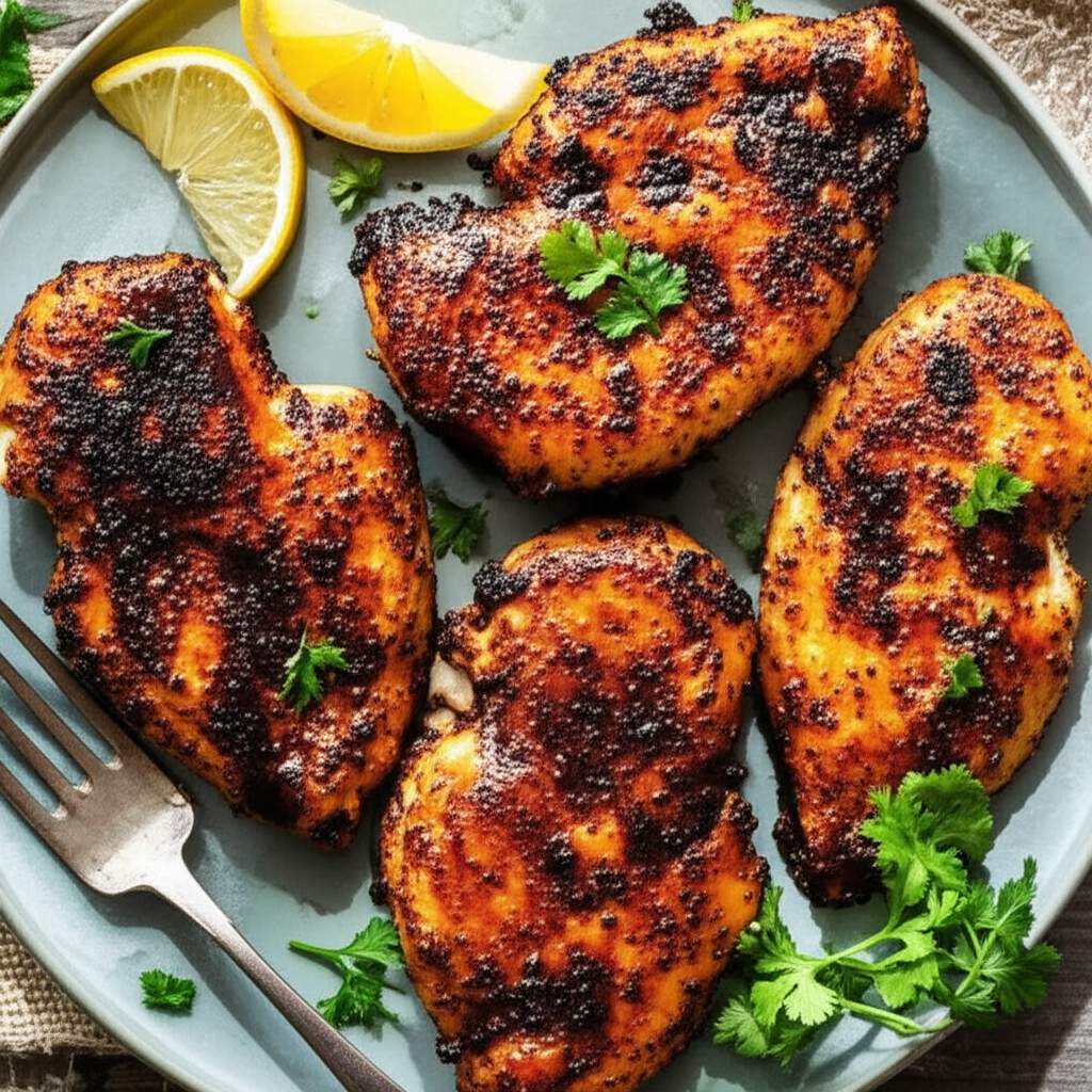 Easy Lemon and Herb Blackened Chicken