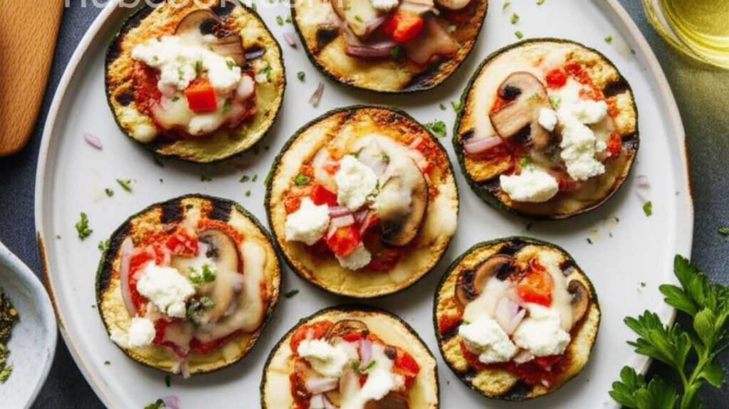 Grilled Zucchini Pizza with Goat Cheese