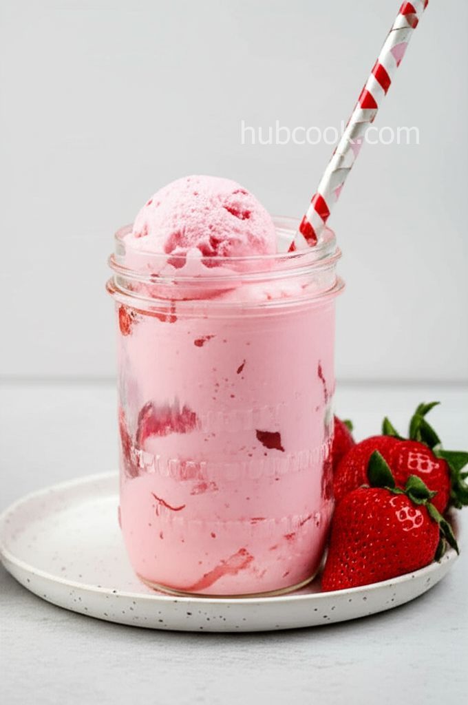 Keto No-Churn Strawberry Ice Cream