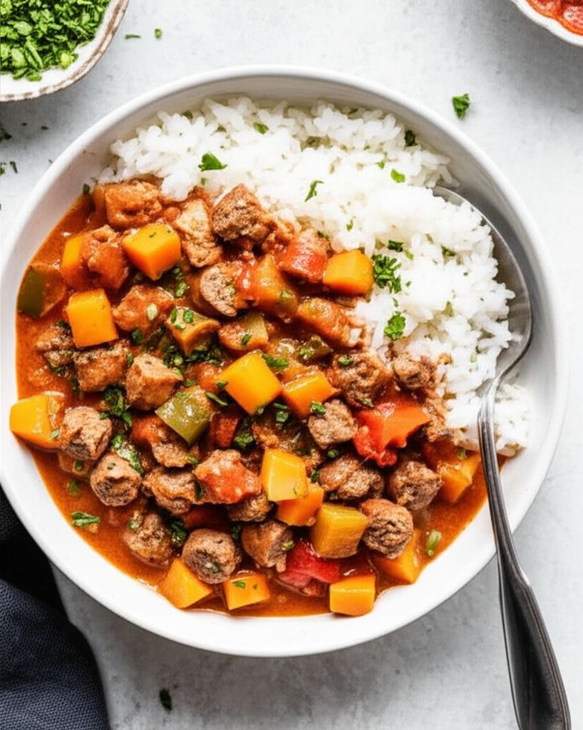 Spicy Turkey Sweet Potato Gumbo