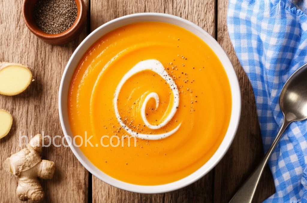 Butternut Squash-Sweet Potato Ginger Bisque