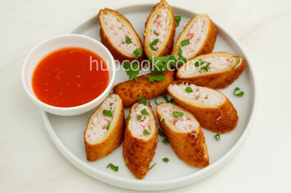 Crab-Filled Egg Rolls With Ginger-Lime Dipping Sauce
