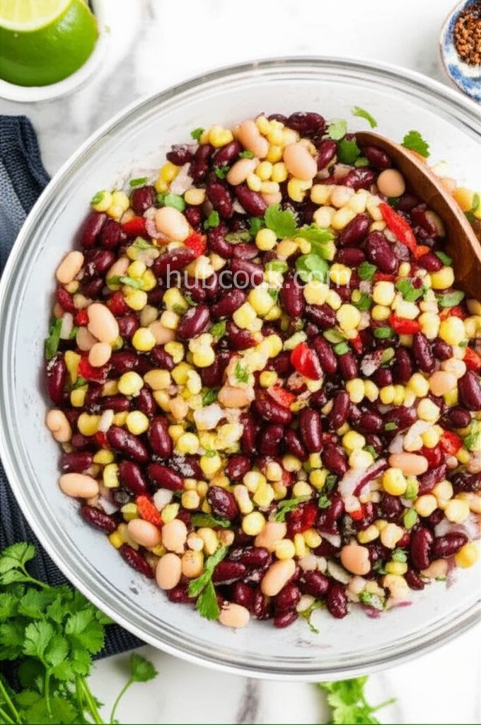 Red, White and Black Bean Salad