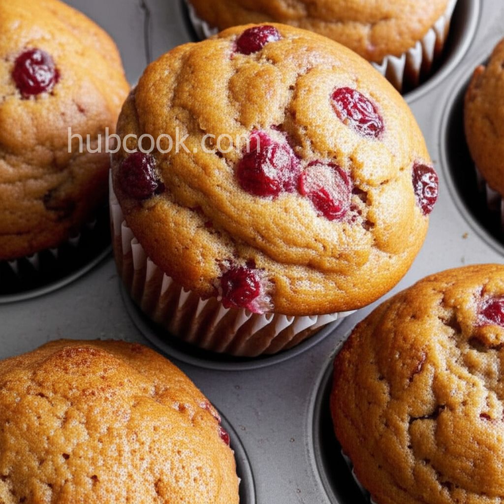 White Chocolate Cranberry Pumpkin Muffins