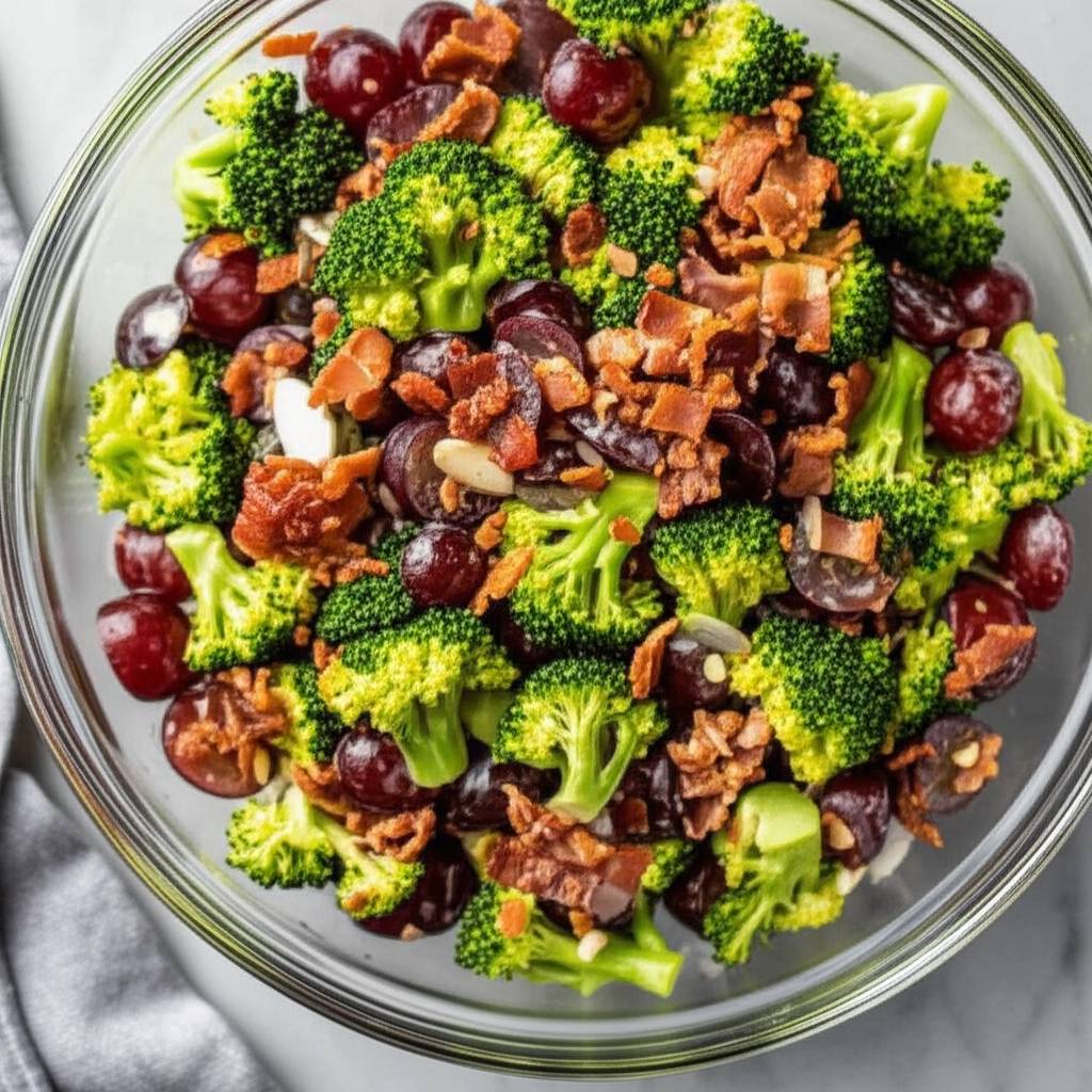 Broccoli Salad with Grapes