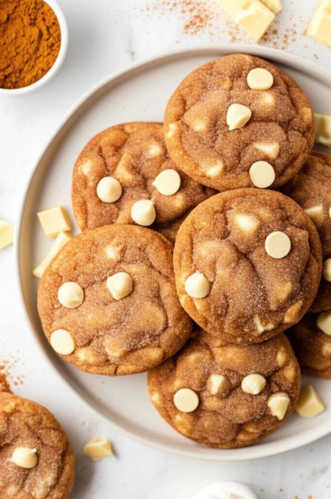 Brown Butter Snickerdoodles with White Chocolate