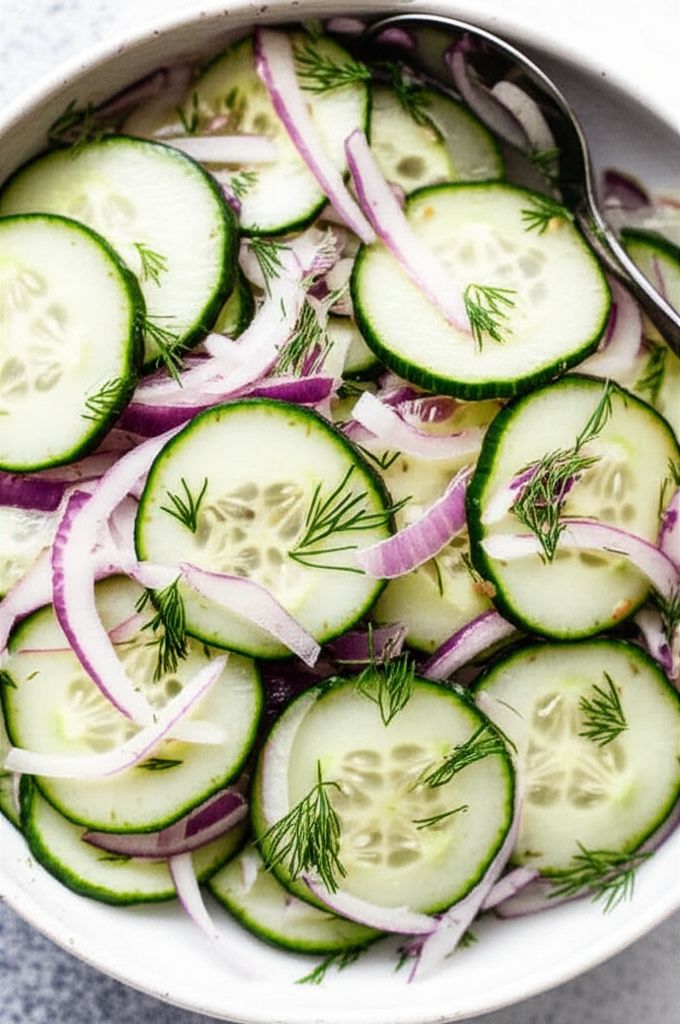 Cucumber Slices with Dill