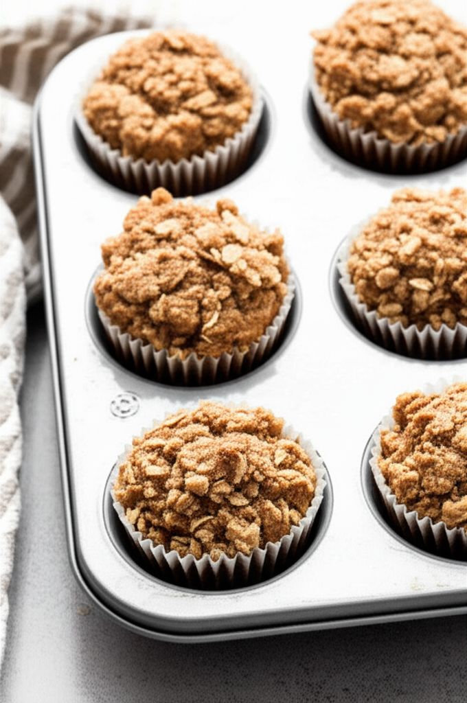 Rhubarb Crisp Muffins