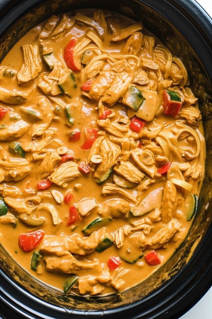 Slow Cooker Thai Peanut Chicken