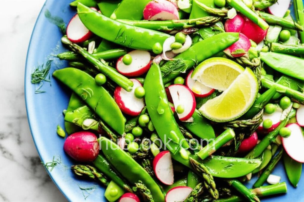 Asparagus, Snow Pea, and Radish Salad