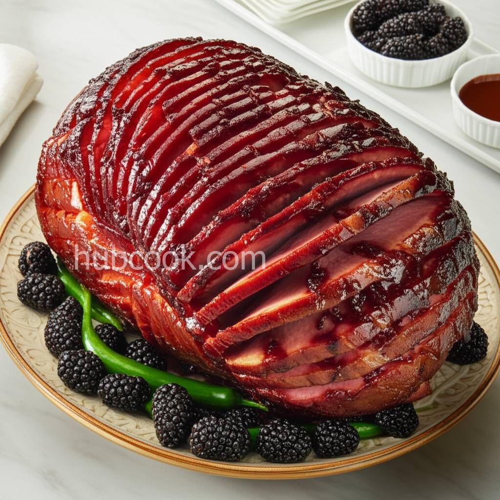 Blackberry Jalapeno Glazed Ham