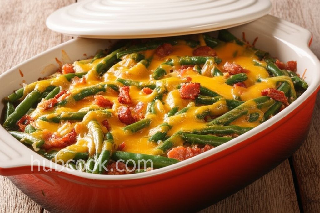 Green Beans with Cheese and Bacon