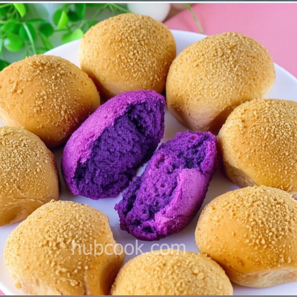 Hot Ube Pandesal (Filipino Purple Yam Bread Rolls)