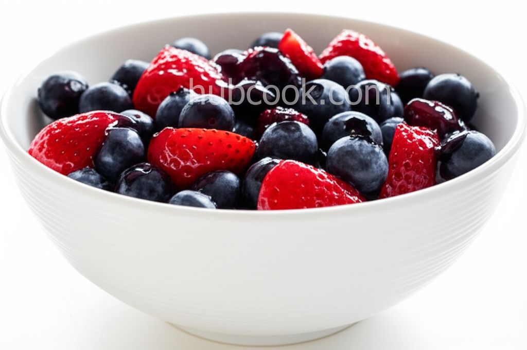 Lemon Souffle Cheesecake with Blueberry Topping