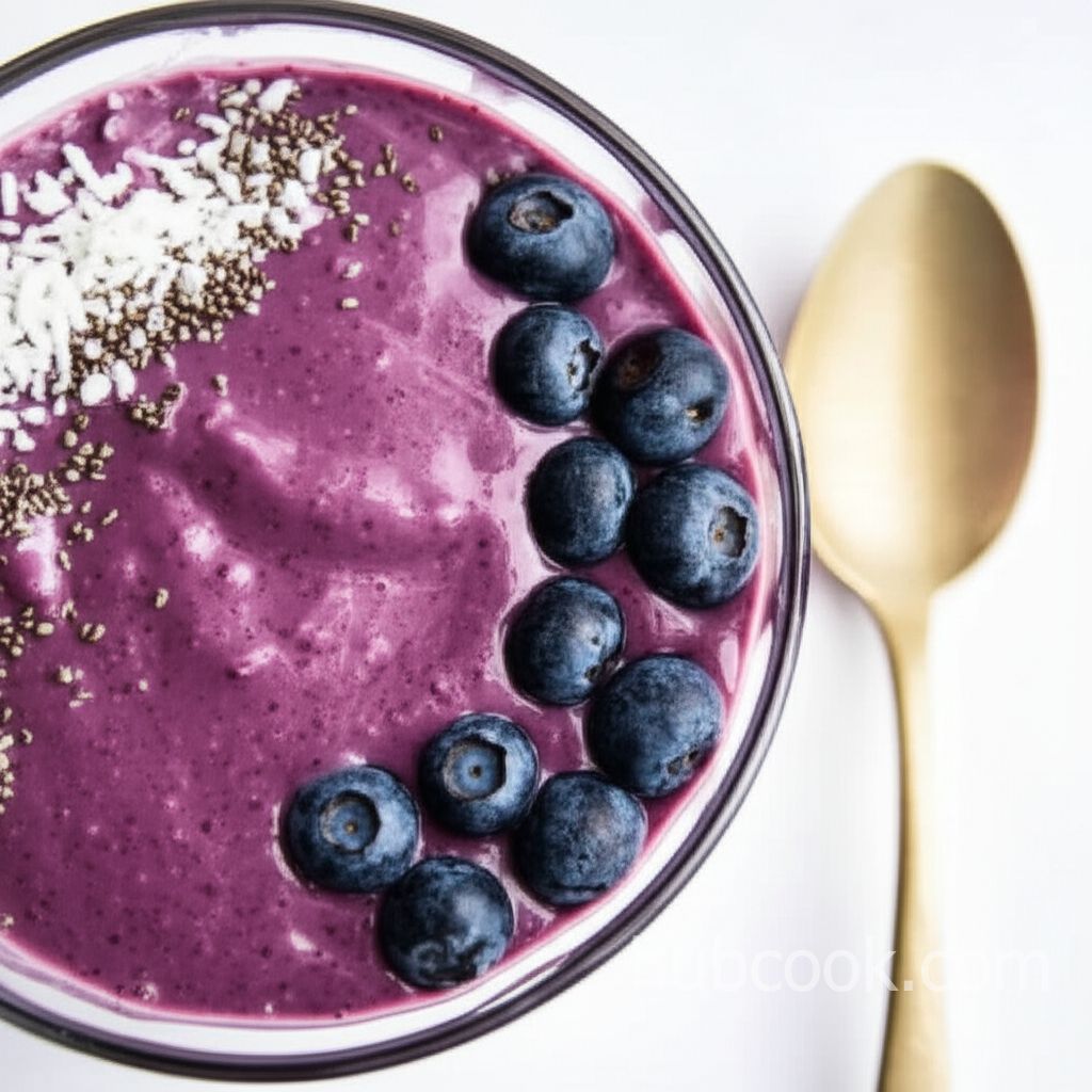 Overnight Oats Blueberry Smoothie Bowl