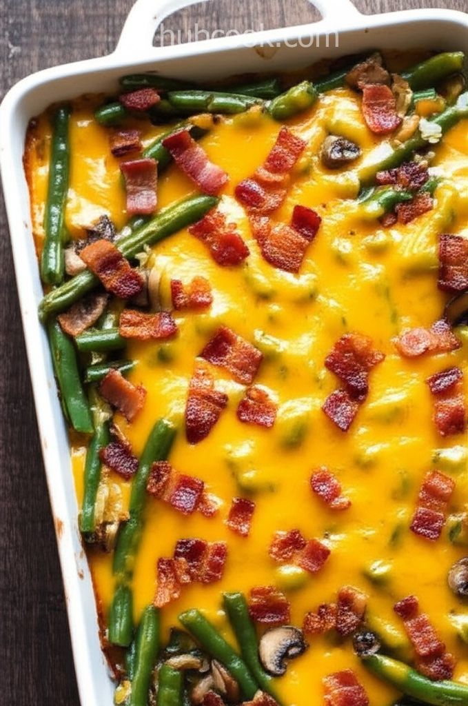 Cheesy Green Beans with Bacon