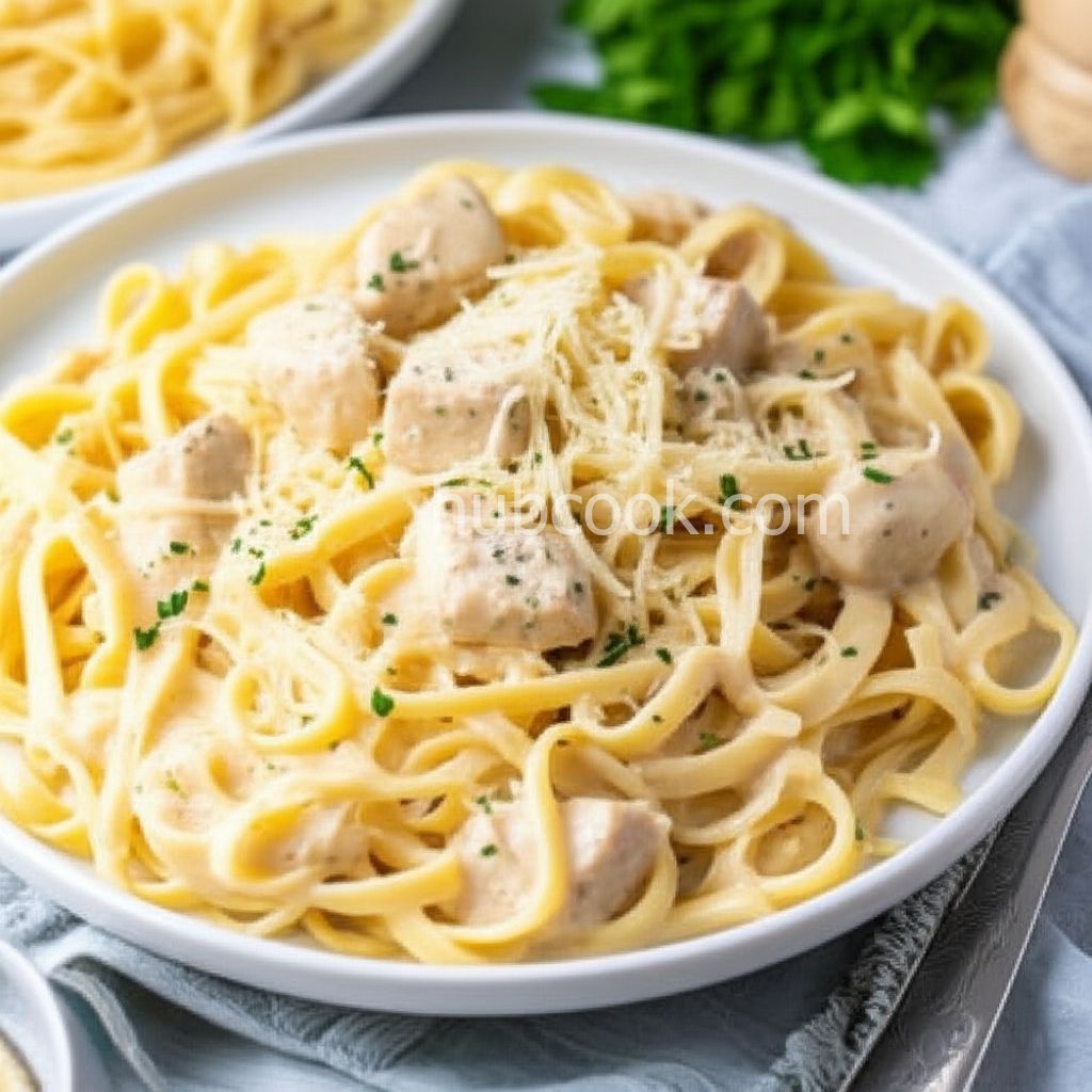 Chicken Alfredo with Fettuccini Noodles