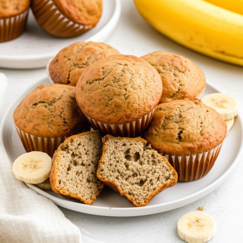 Easy Whole Wheat Banana Muffins