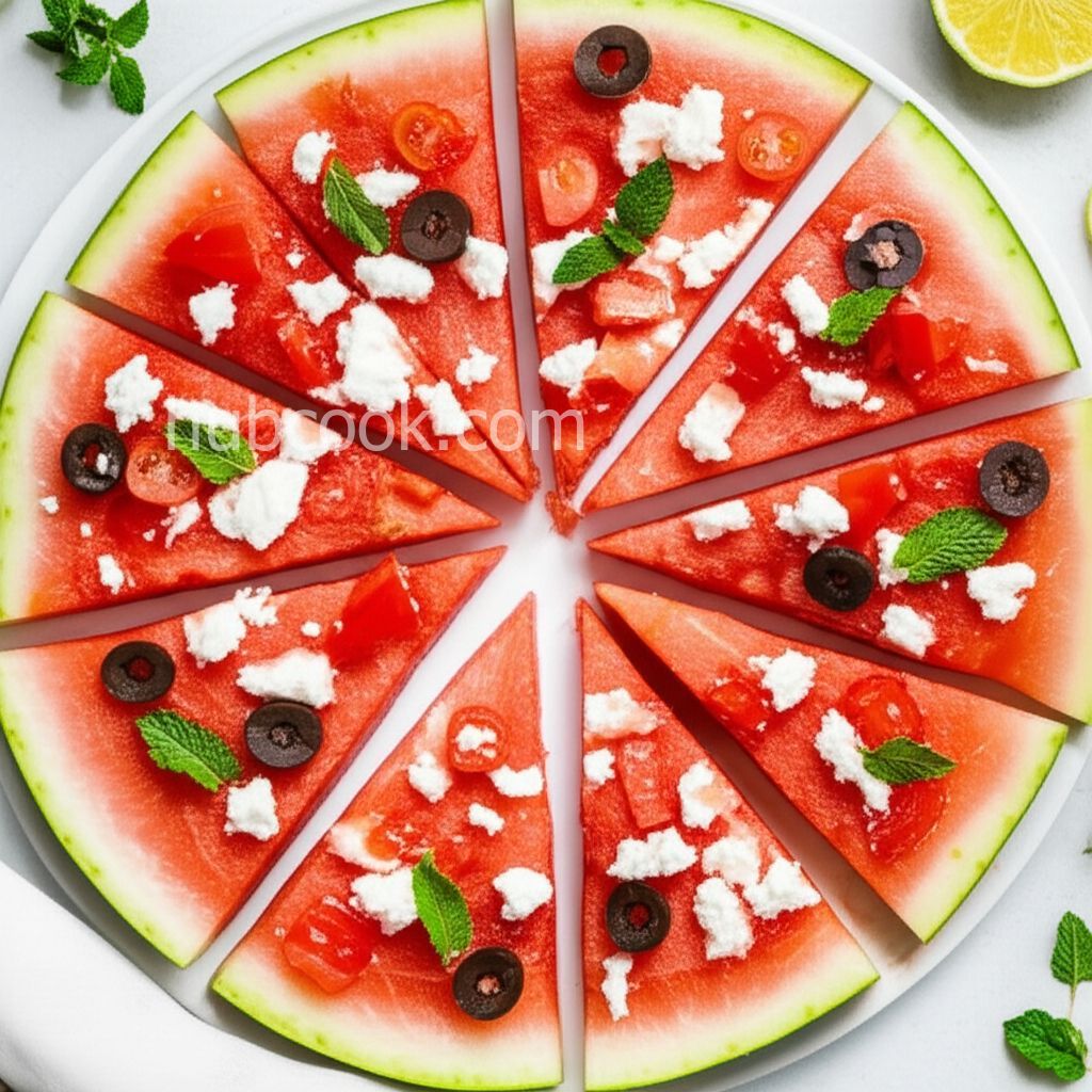 Greek Watermelon Pizza