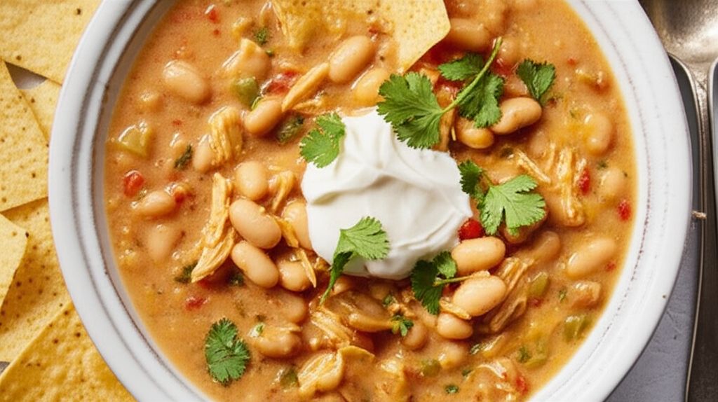 White Chicken Chili with Salsa