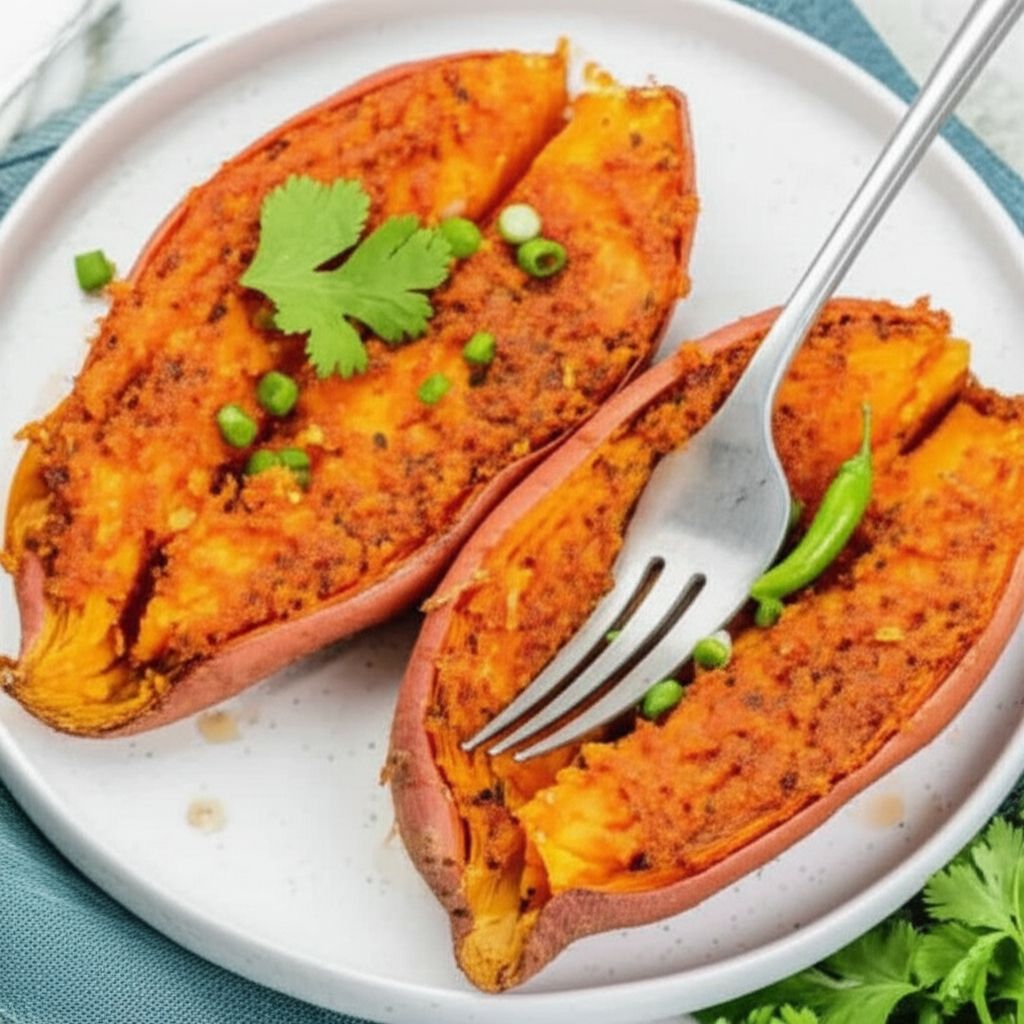 Cajun Style Baked Sweet Potato
