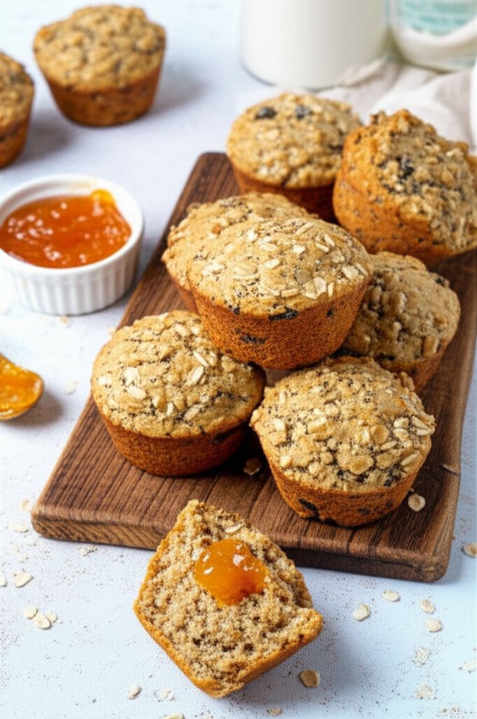Double Oat Raisin Poppyseed Muffins