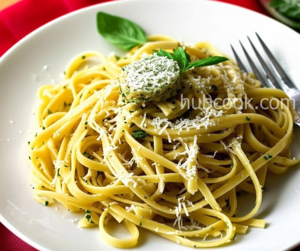 Fettuccine with Garlic Herb Butter