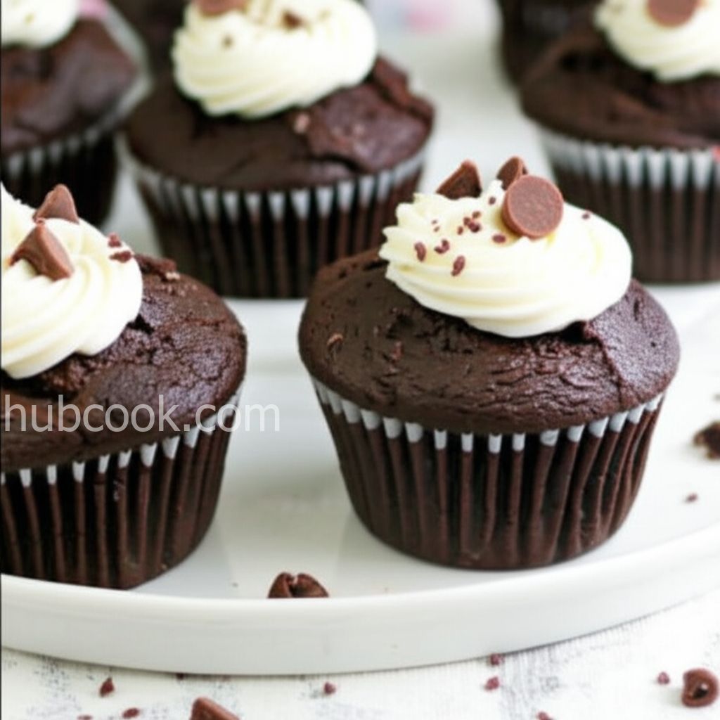 Grandma Gudgel's Black Bottom Cupcakes