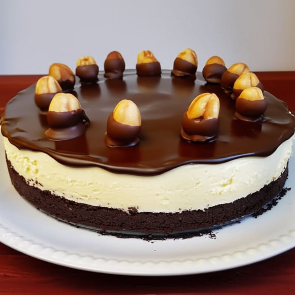 Hazelnut and Chipped Chocolate Cheesecake