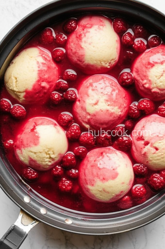 Irresistible Raspberry Buttermilk Dumplings