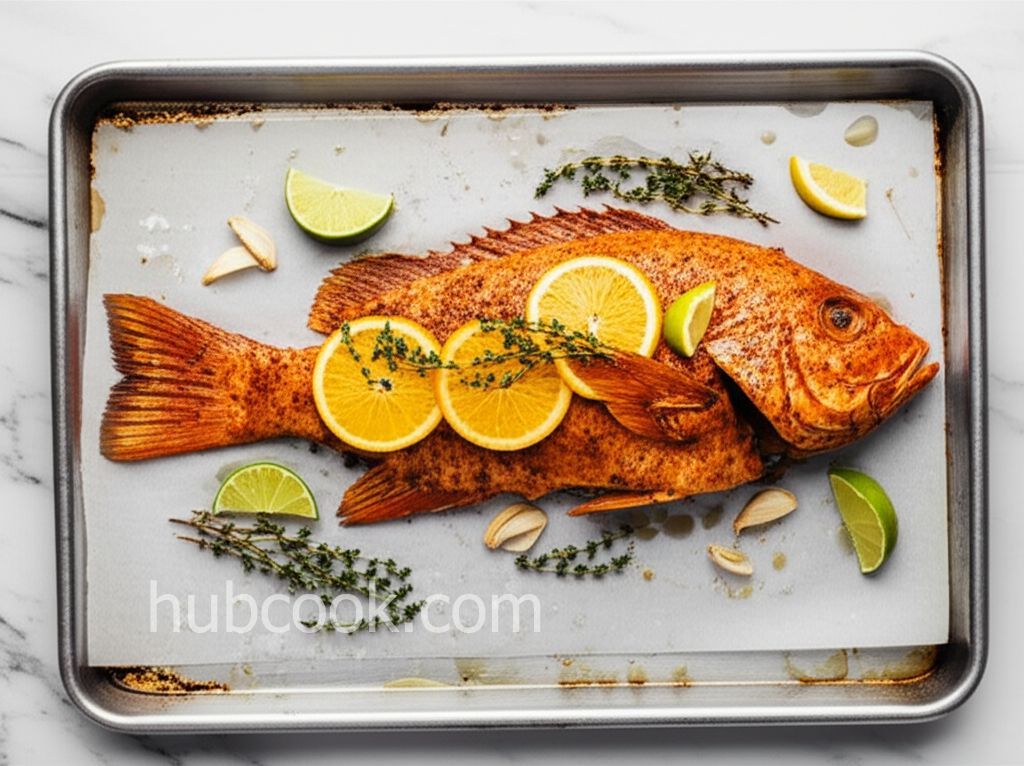 Baked Whole Red Snapper