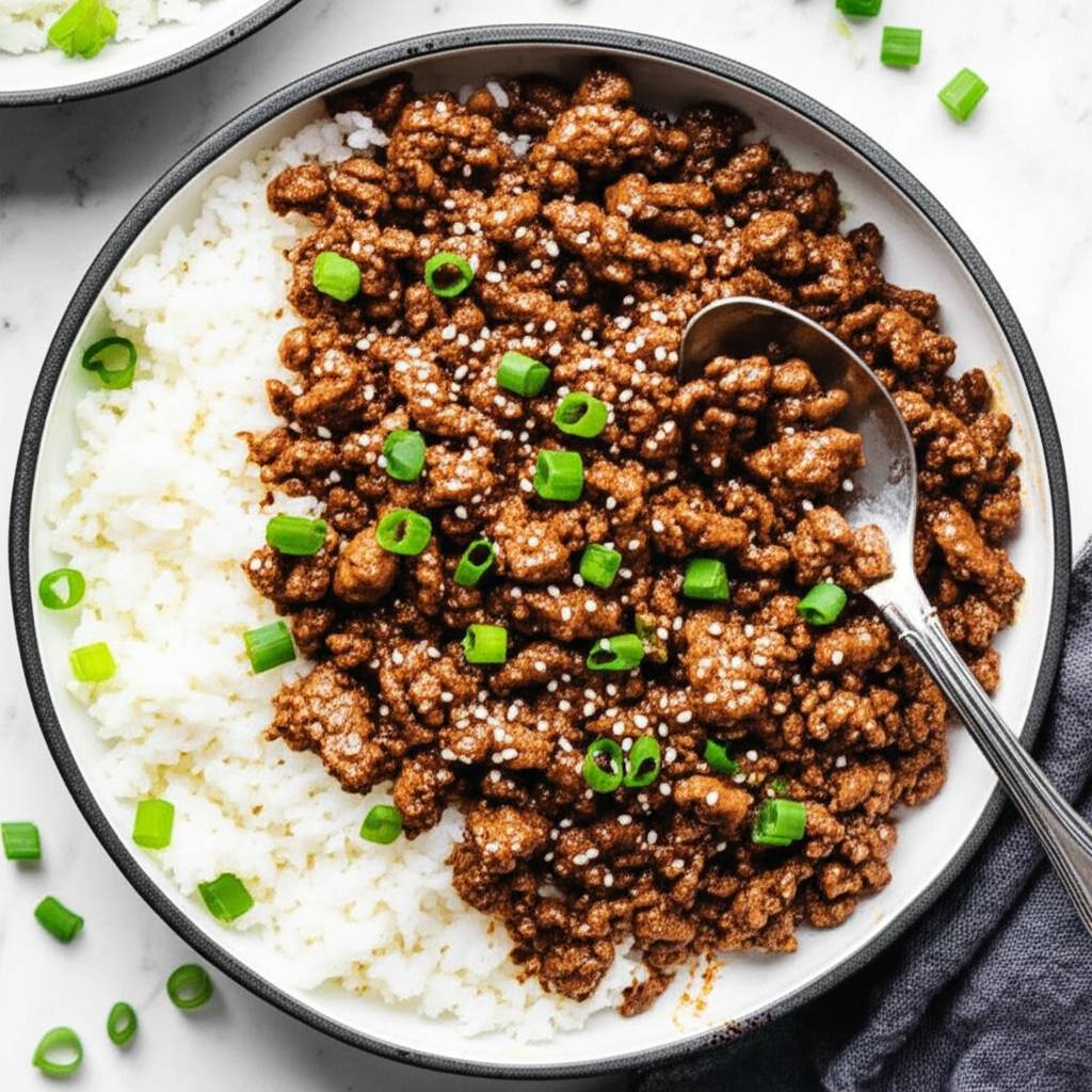 Easy Keto Korean Beef with Cauli Rice