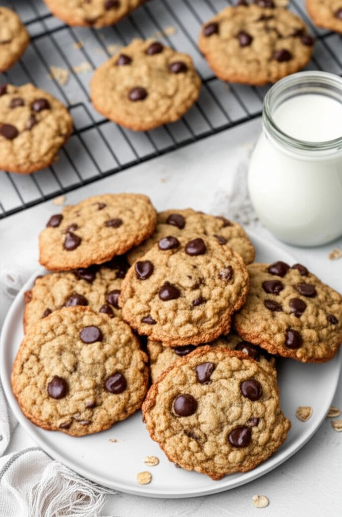 Oatmeal Peanut Butter and Chocolate Chip Cookies