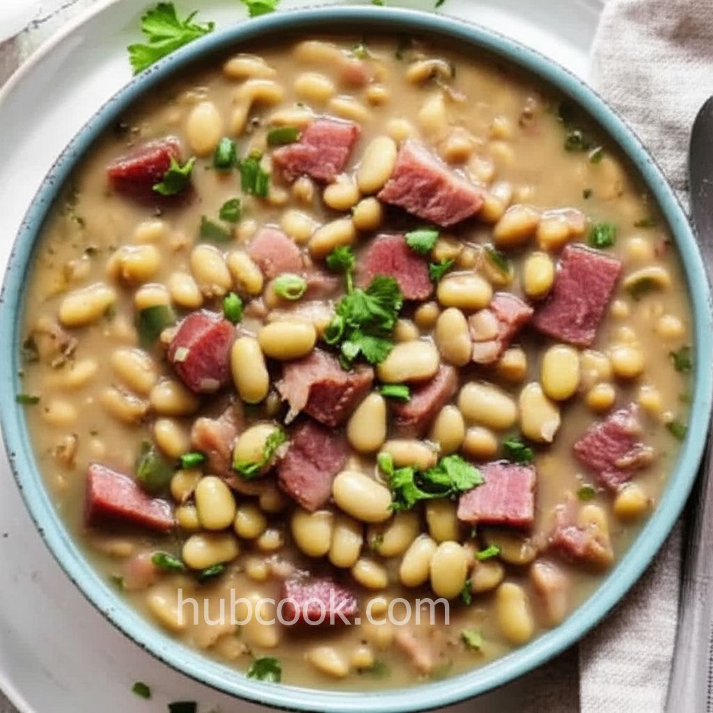 Slow Cooker Southern Lima Beans and Ham