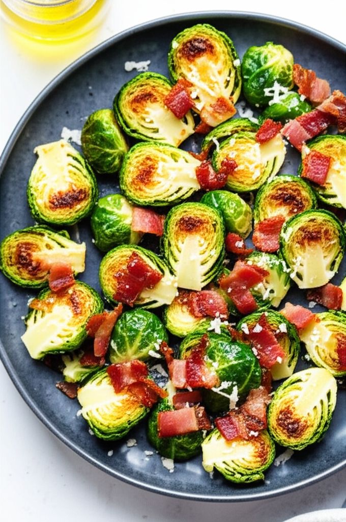 Air Fryer Brussels Sprouts with Bacon