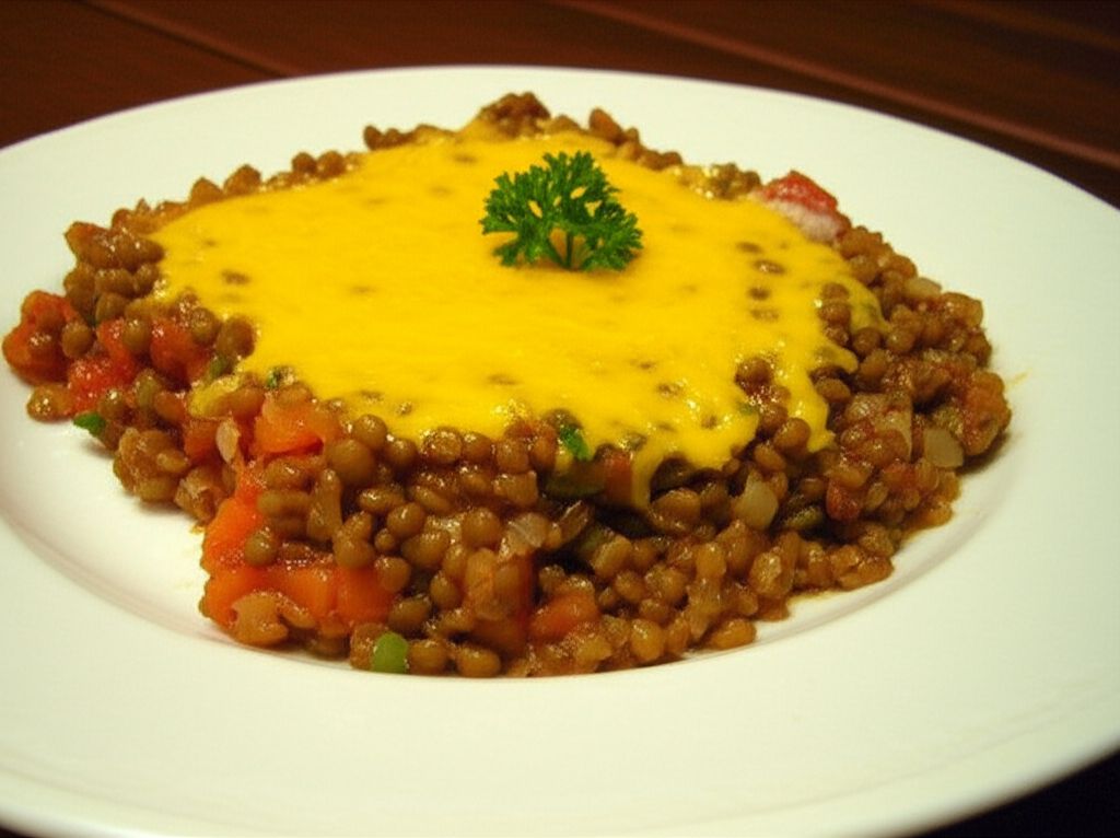 Baked Lentils with Cheese