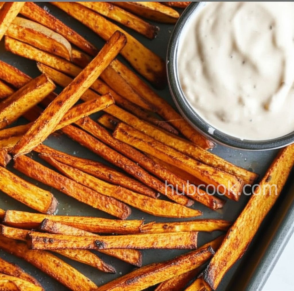 Baked Yam Fries with Dip