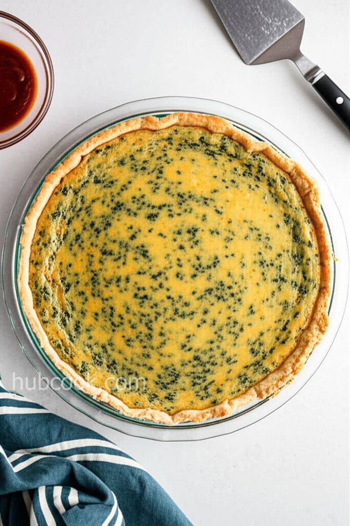 Eggless Tofu Spinach Quiche