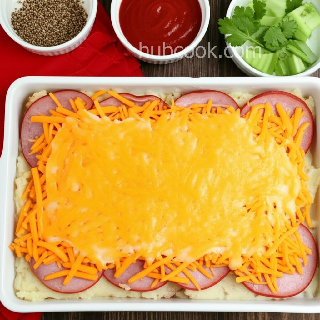 Fried Bologna Casserole