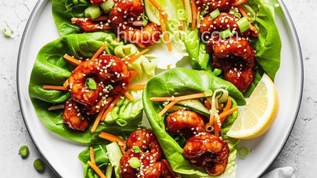 Gochujang Shrimp Lettuce Wraps