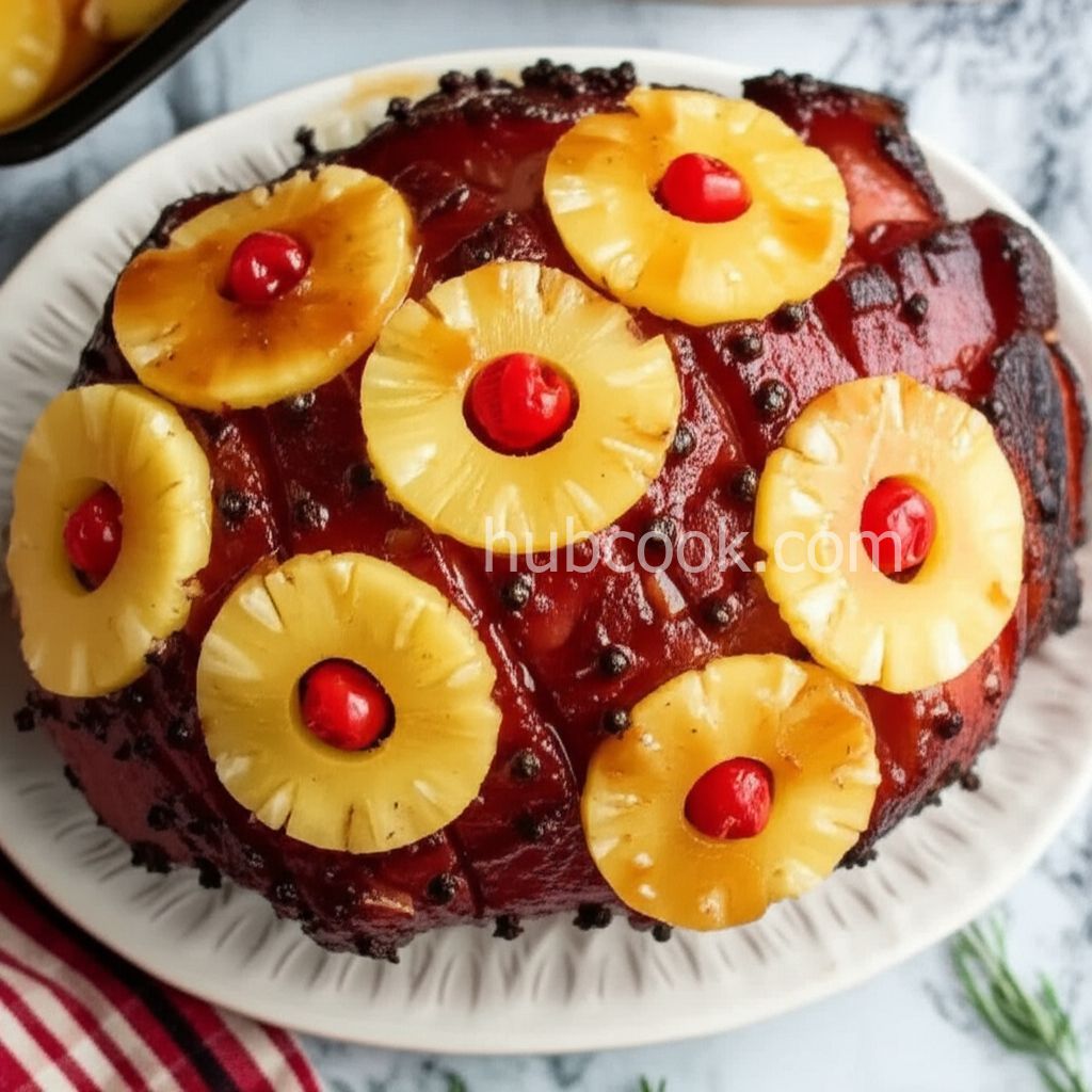 Baked Ham with Pineapple Mustard Glaze