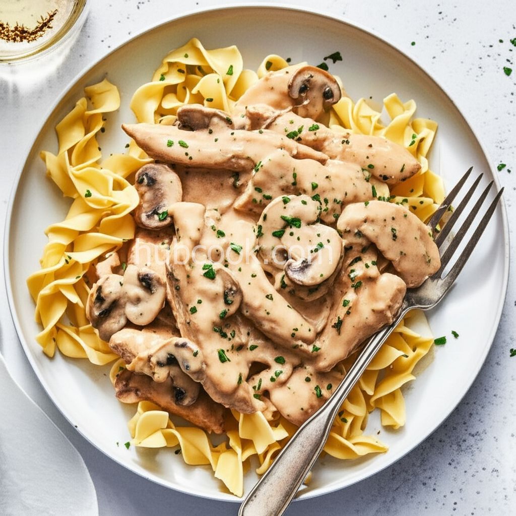 Creamy Chicken and Mushroom Stroganoff