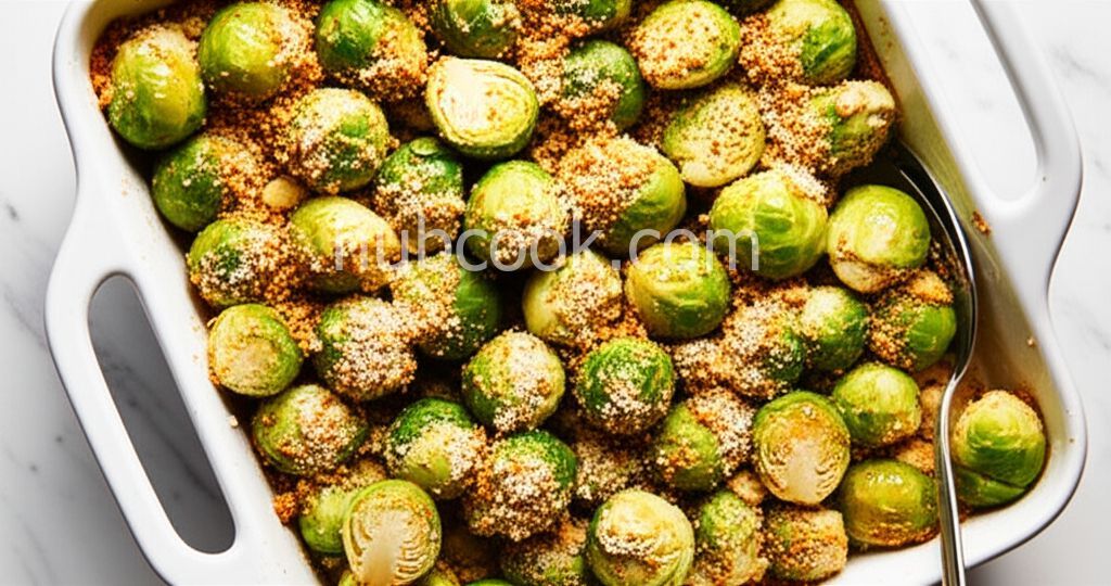 Creamy Vegan Baked Pasta with Brussels Sprouts